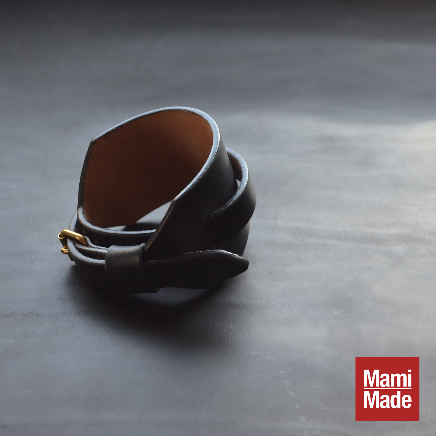 レザーブレスレット|本革|牛革|バングル|日本製|MamiMade