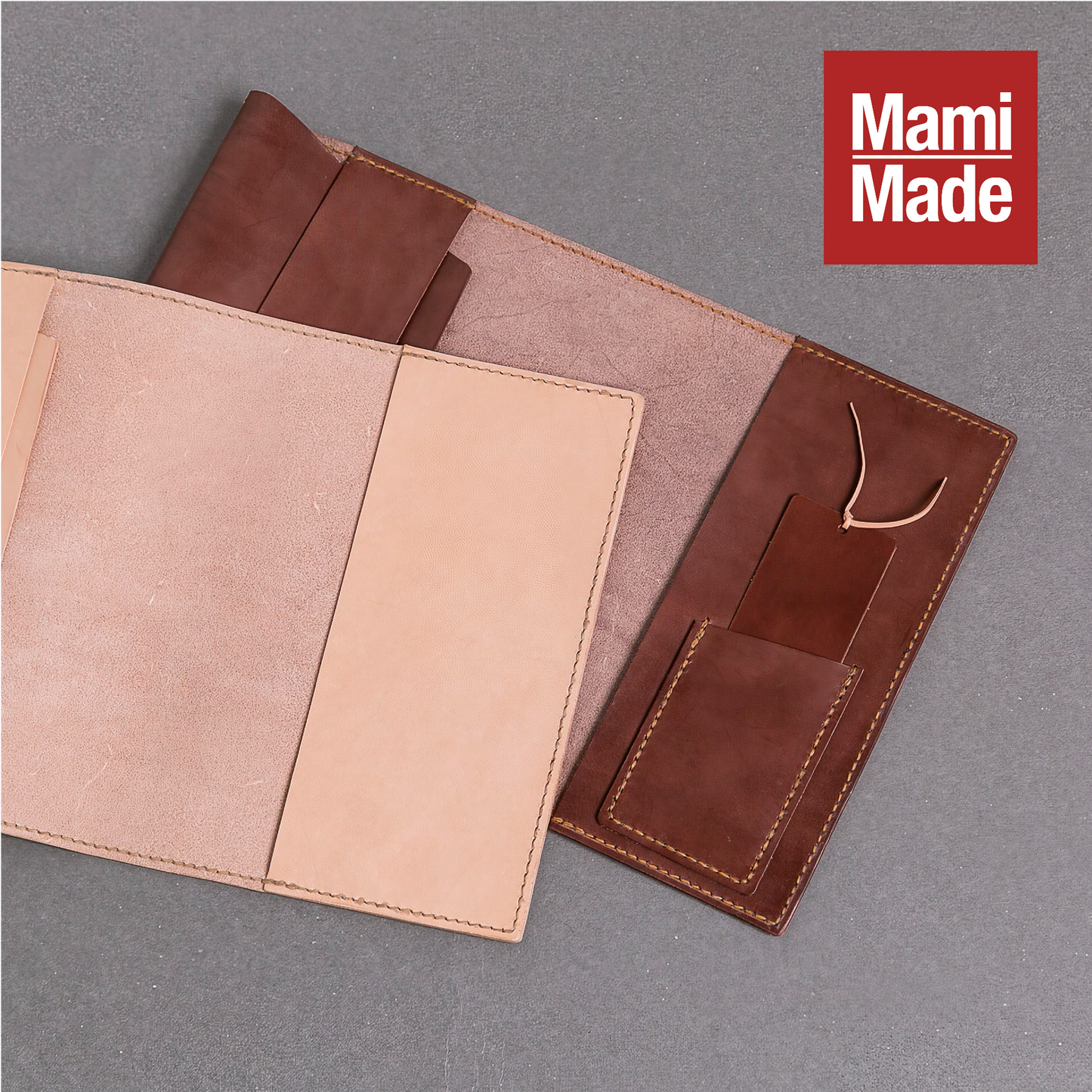 本革文庫ブックカバー(しおり付き)|ハヤカワトール|育てる革の物語|MamiMade