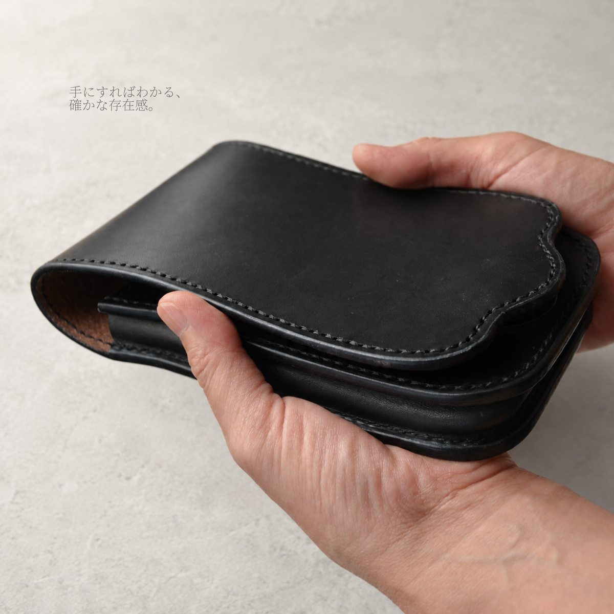 本革スマホホルダー｜ベルトループ・Dカン付き・オーダーメイド対応｜日本製・手縫い