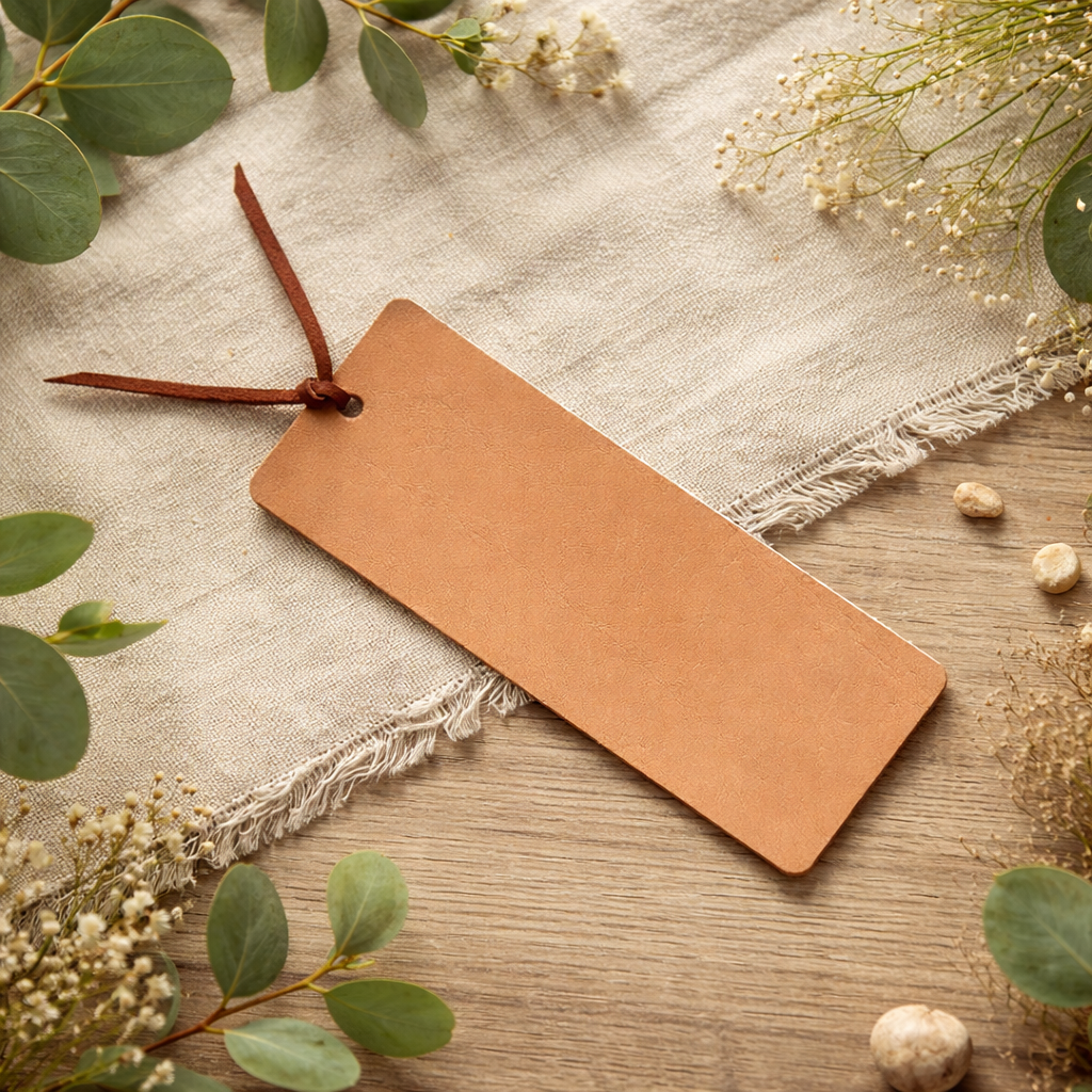 使うほど育つ、牛ヌメ革のしおり｜Leather Bookmark