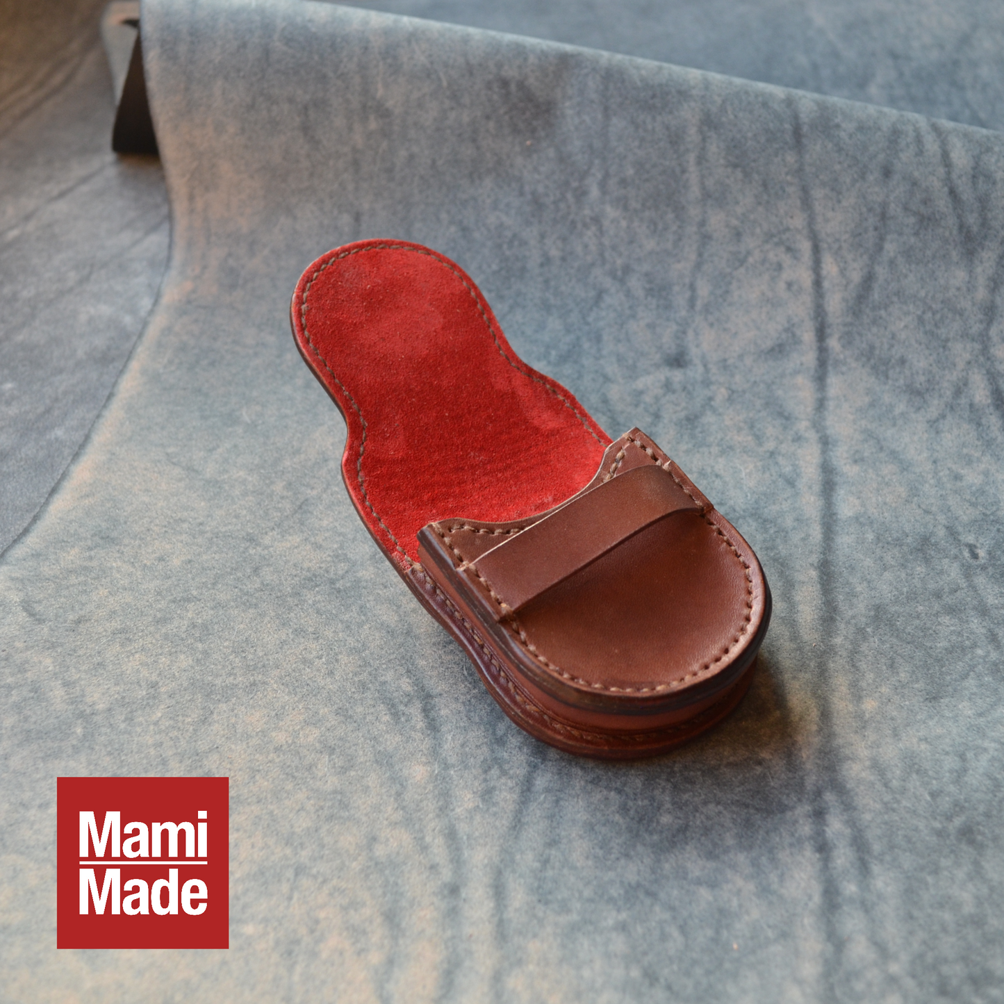 懐中時計ケース｜本革・差込錠なし｜手縫い仕立て | MamiMade | 育てる革物語