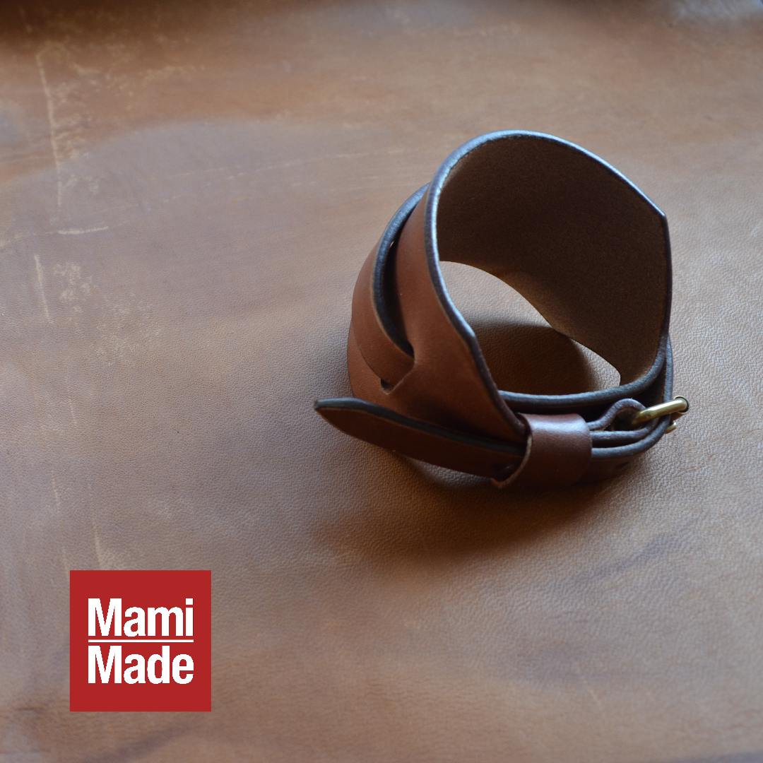 レザーブレスレット｜本革｜牛革｜バングル｜日本製｜MamiMade
