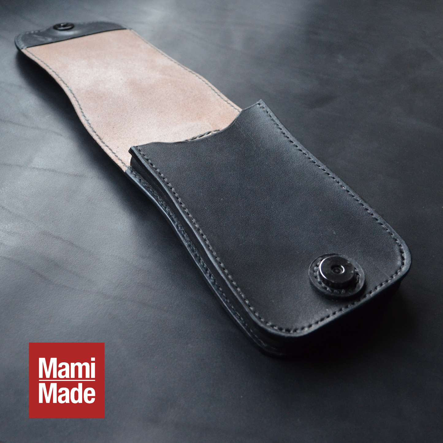 レザー スマホホルダー｜牛革｜MamiMade｜革製スマホケース｜S/M/L オーダーメイド対応