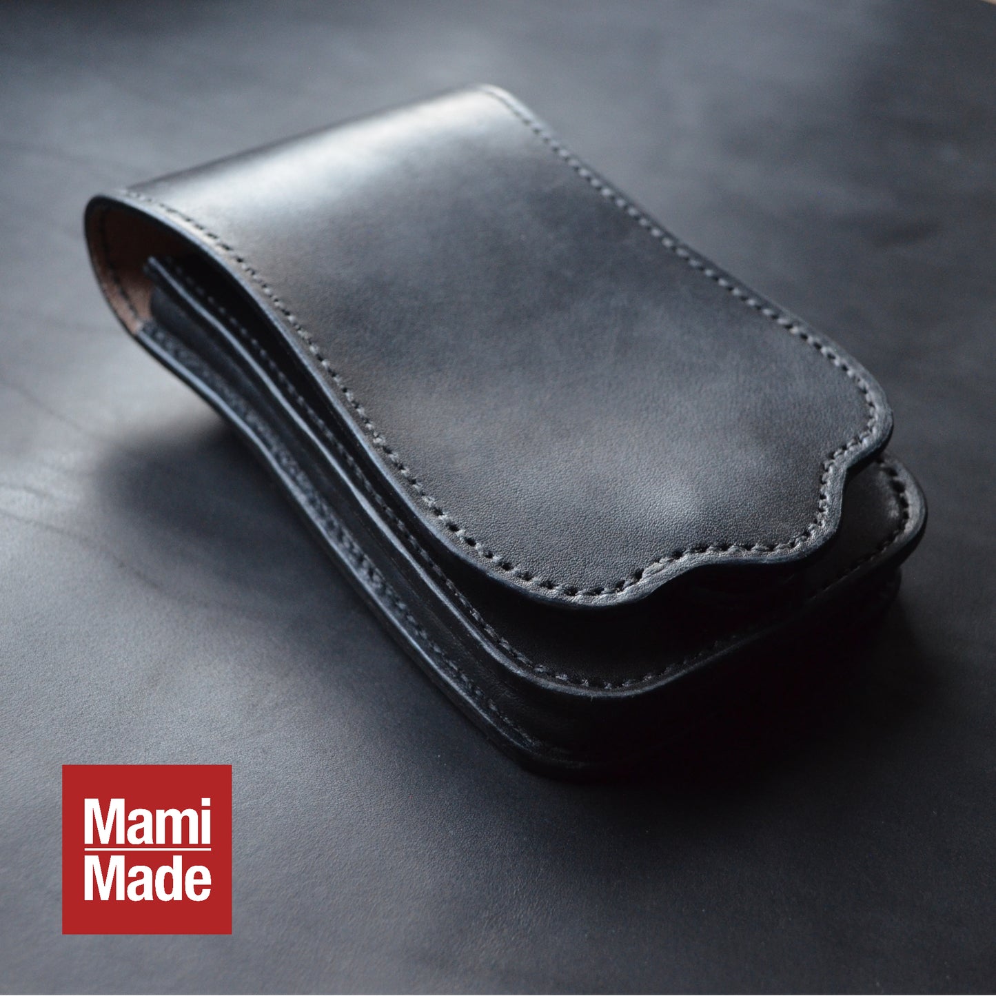 レザー スマホホルダー｜牛革｜MamiMade｜革製スマホケース｜S/M/L オーダーメイド対応