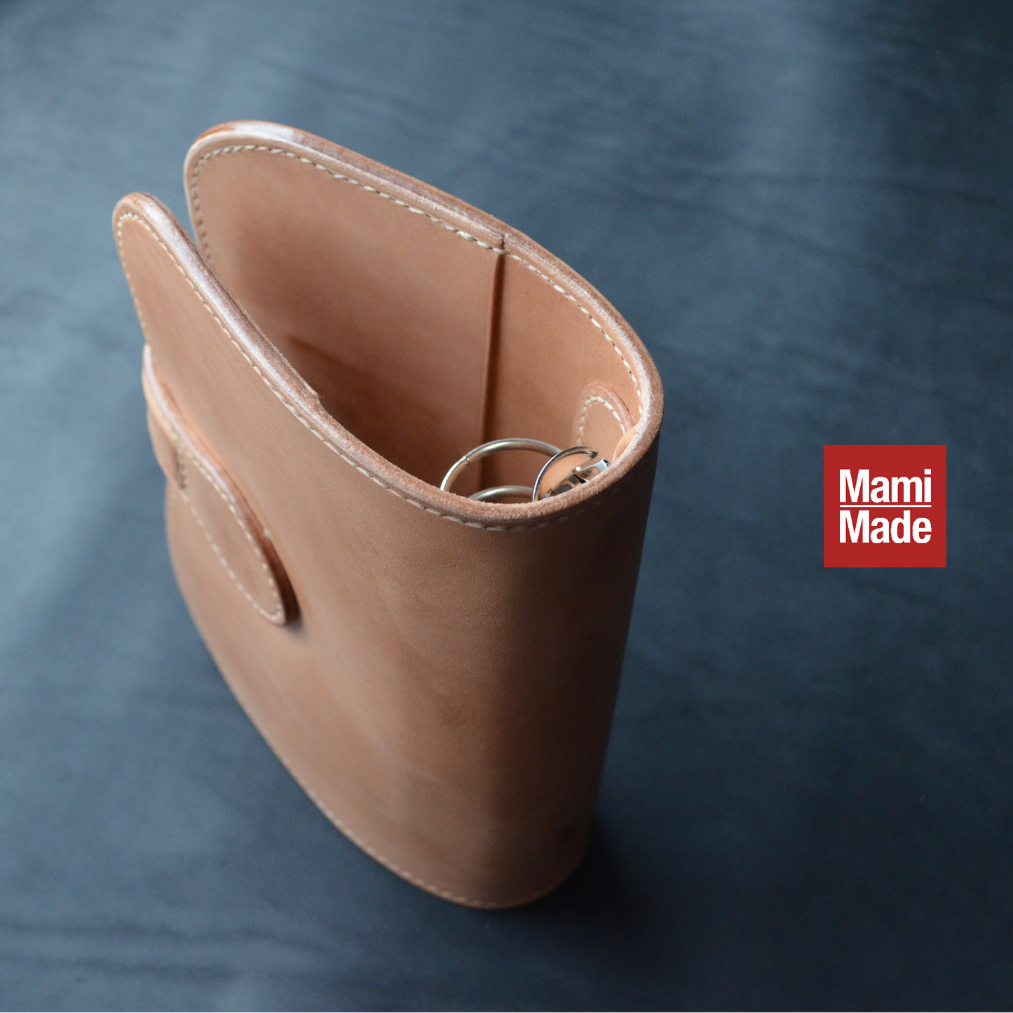 システム手帳 バイブルサイズ 革 牛革 ヌメ革 日本製【MamiMade】