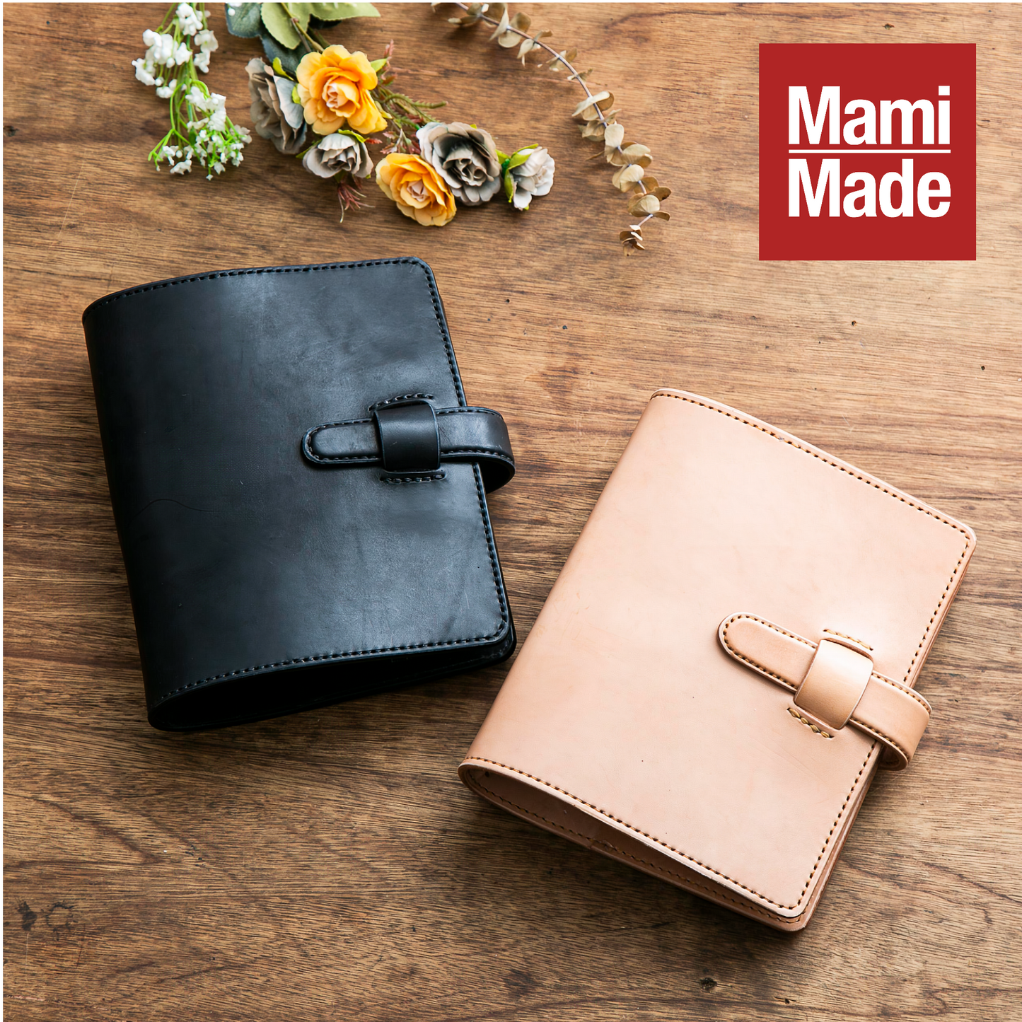 システム手帳 A5 革 牛革 ヌメ革 日本製【MamiMade】